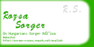 rozsa sorger business card